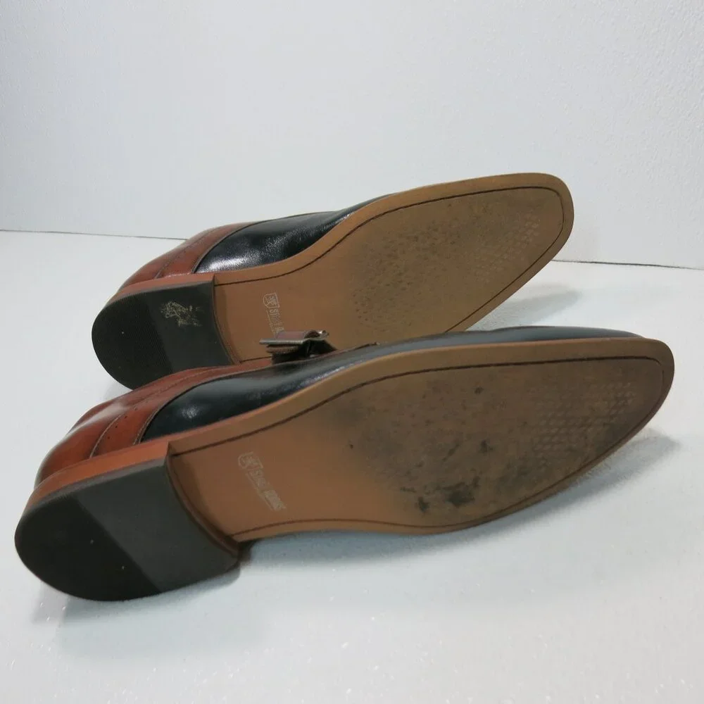 Stacy Adams Monk Strap Leather Dress Oxfords Formal Footwear Men's Shoes 15 M